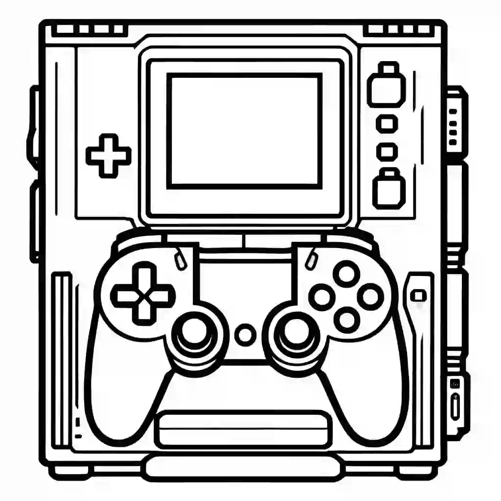 Game Console coloring pages